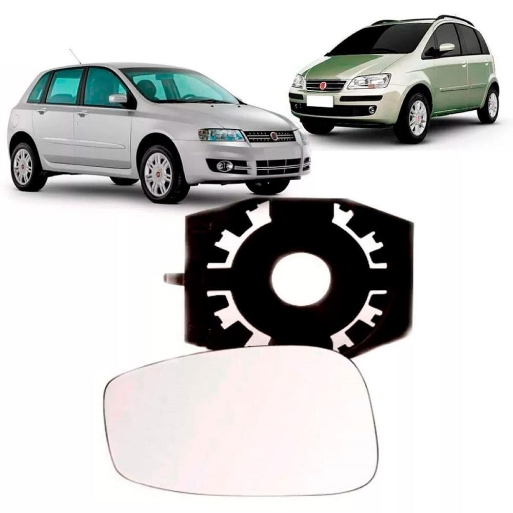 Par lente espelho retrovisor com base fiat idea e stilo