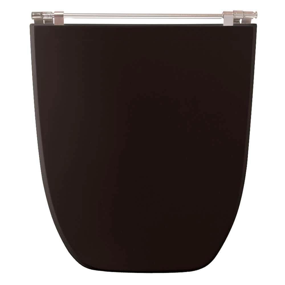 Assento Sanitário Scala Preto para vaso Ideal Standard