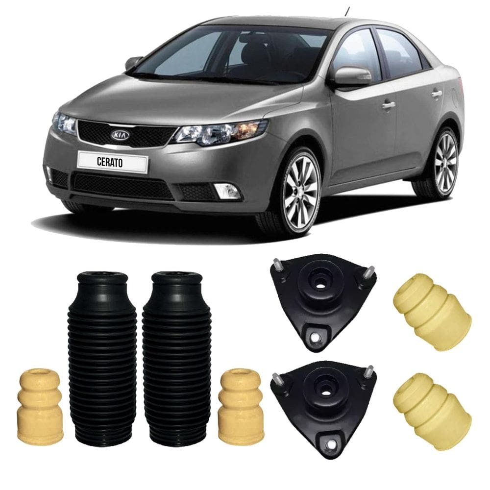 Kit batente coxim dianteiro traseiro kia cerato 2009 2010 11