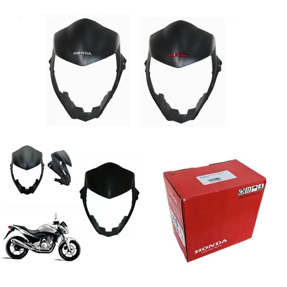 Carenagem carcaça do farol com adesivo prata honda cb 300