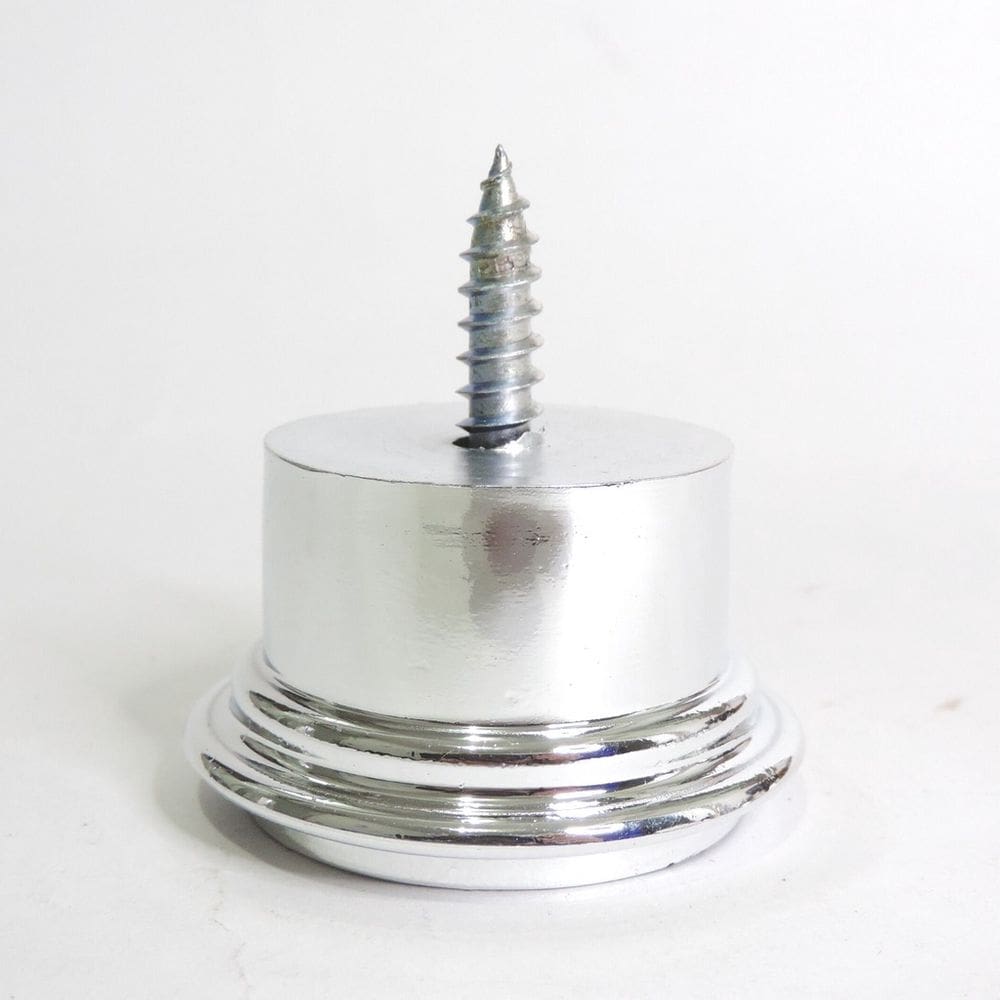 Pé Para Sofá 3,3cm Metalizado Redondo Kit 10 unidades
