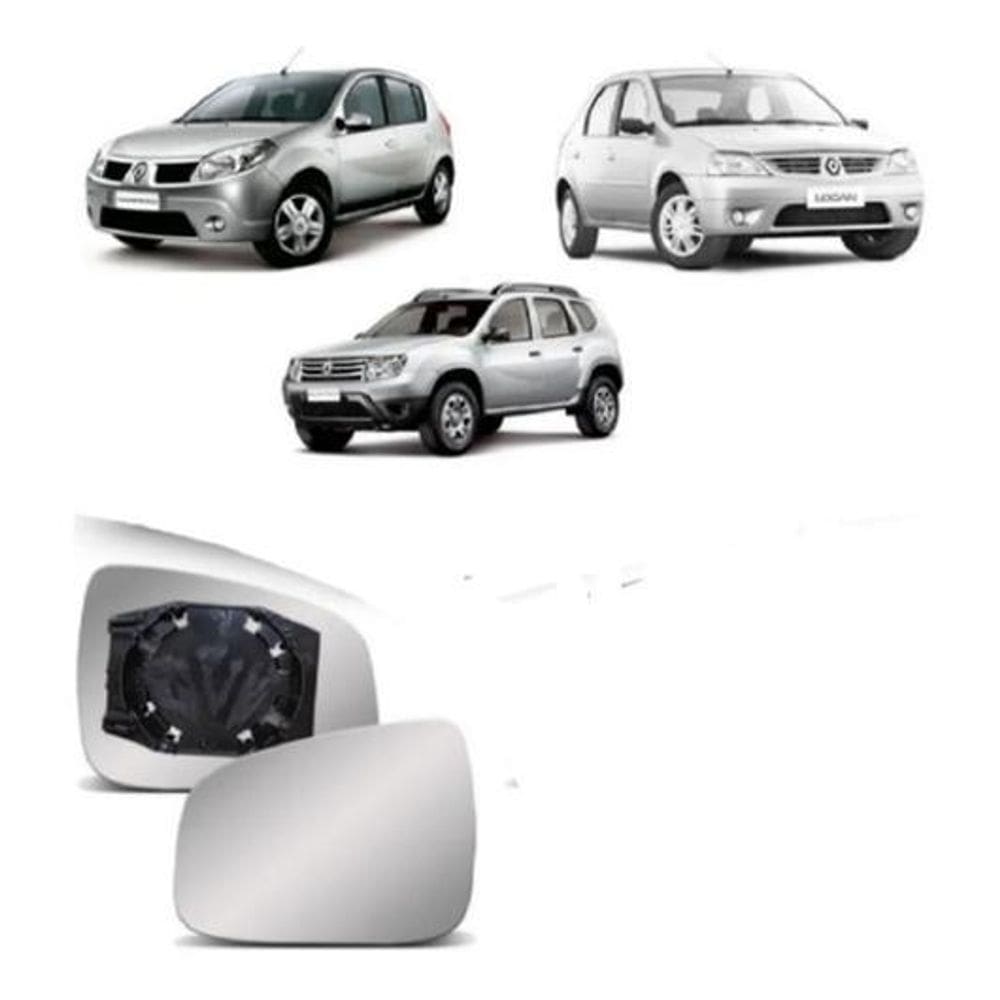 Lente espelho retrovisor duster 2009 10 11 esquerdo