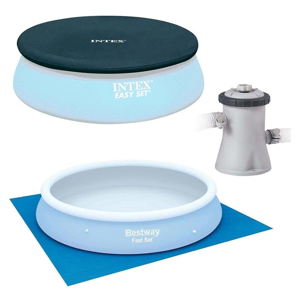 Kit Manutenção para Piscina Inflável Filtro 1.250 L/h Capa 305 Cm Forro Intex 220v