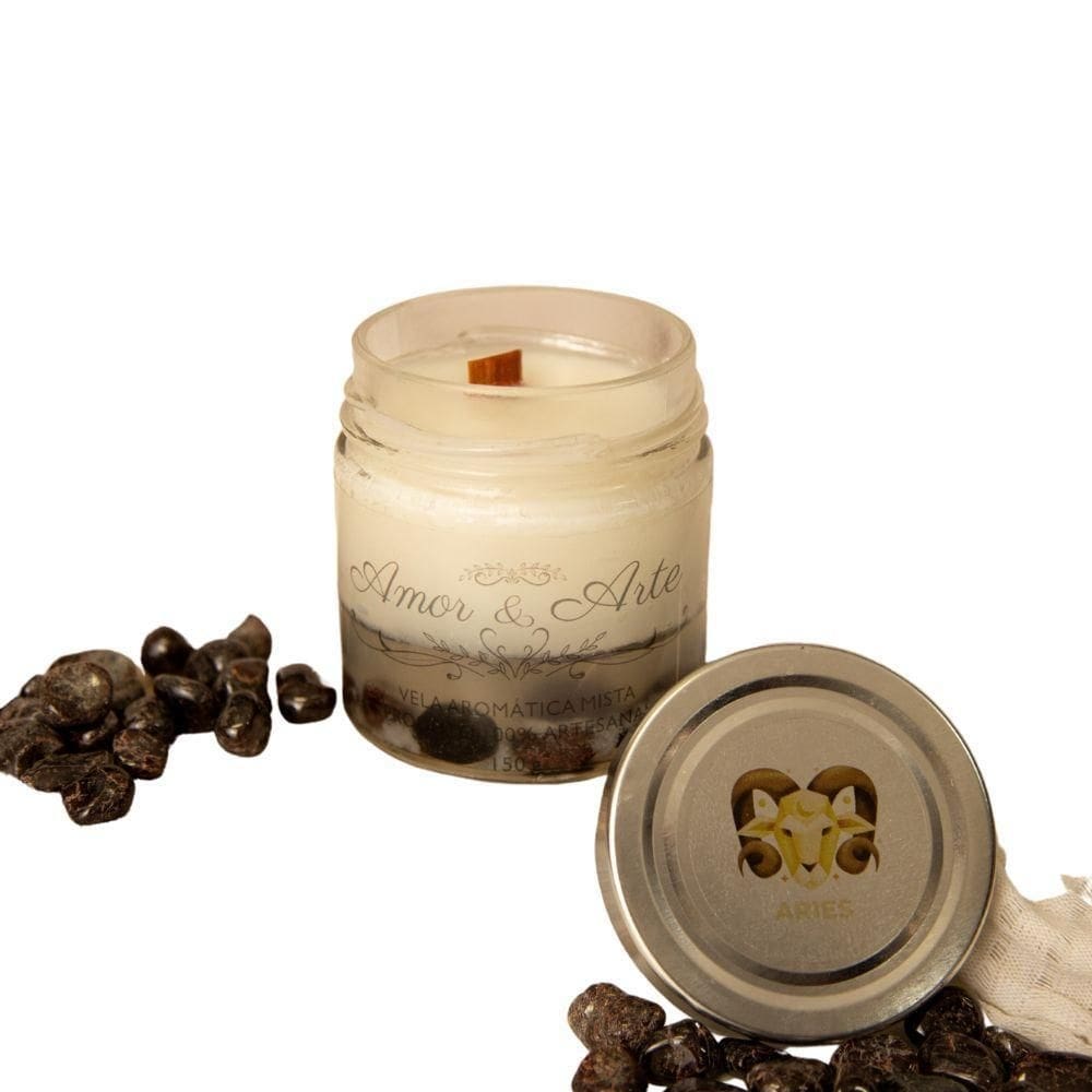 Vela aromática artesanal premium linha zodíaco 150g