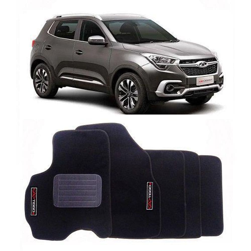 Tapetes tiggo 5 2019 2020 2021 de carpete bordado