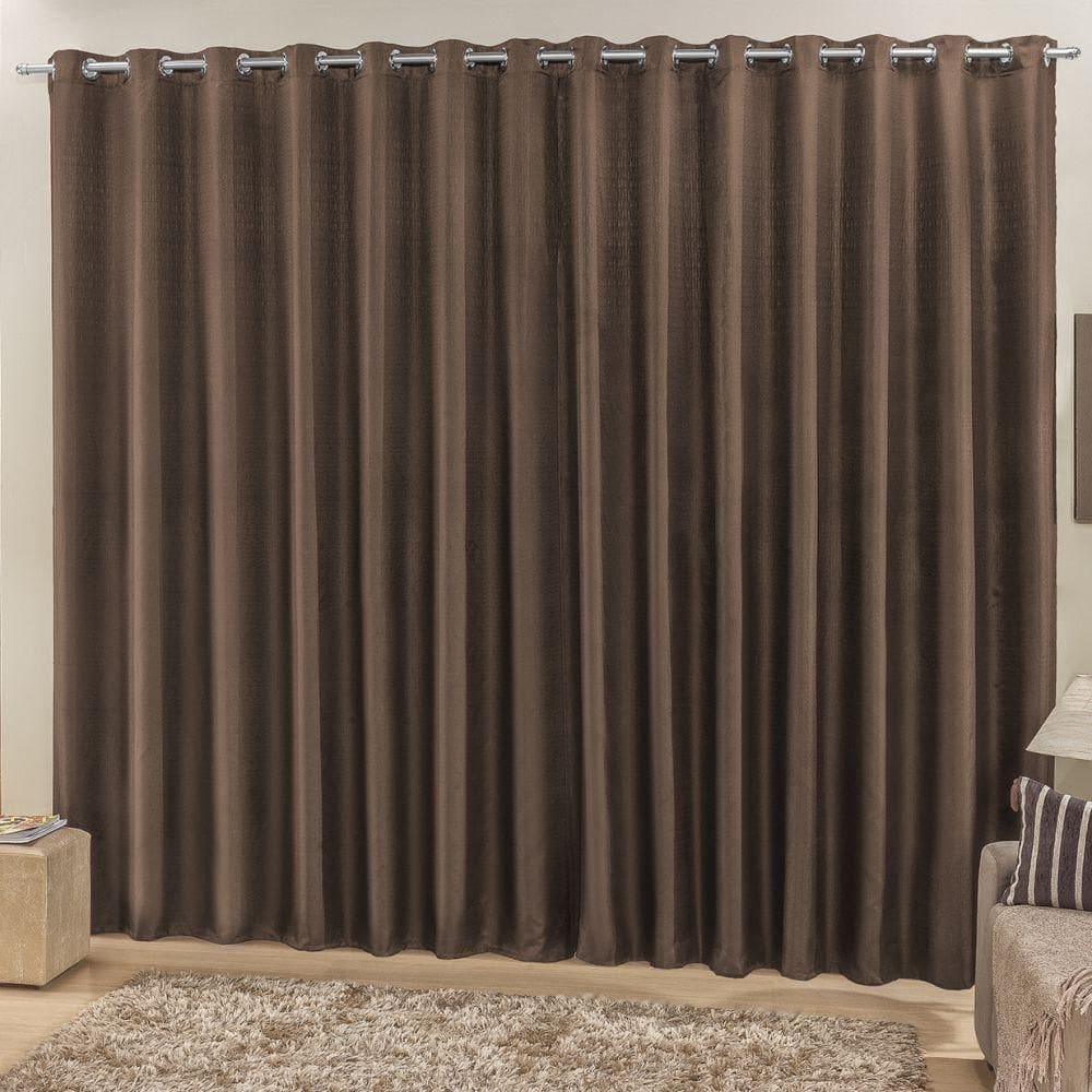 Cortina 4 mts quarto ráfia trilho suisso baratissima tabaco