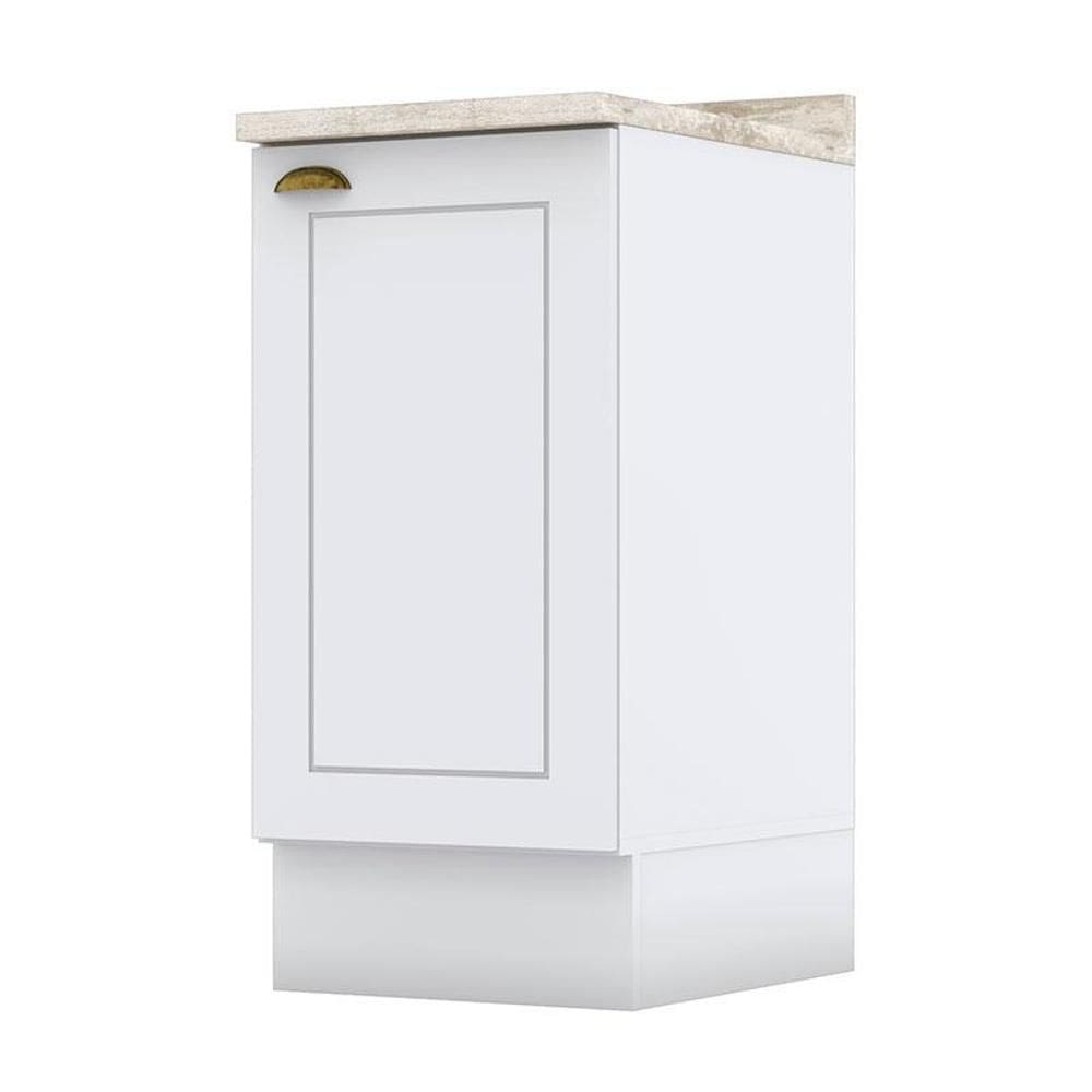 Balcão 1 Porta 40 cm Americana Branco com Tampo Calcare – Henn