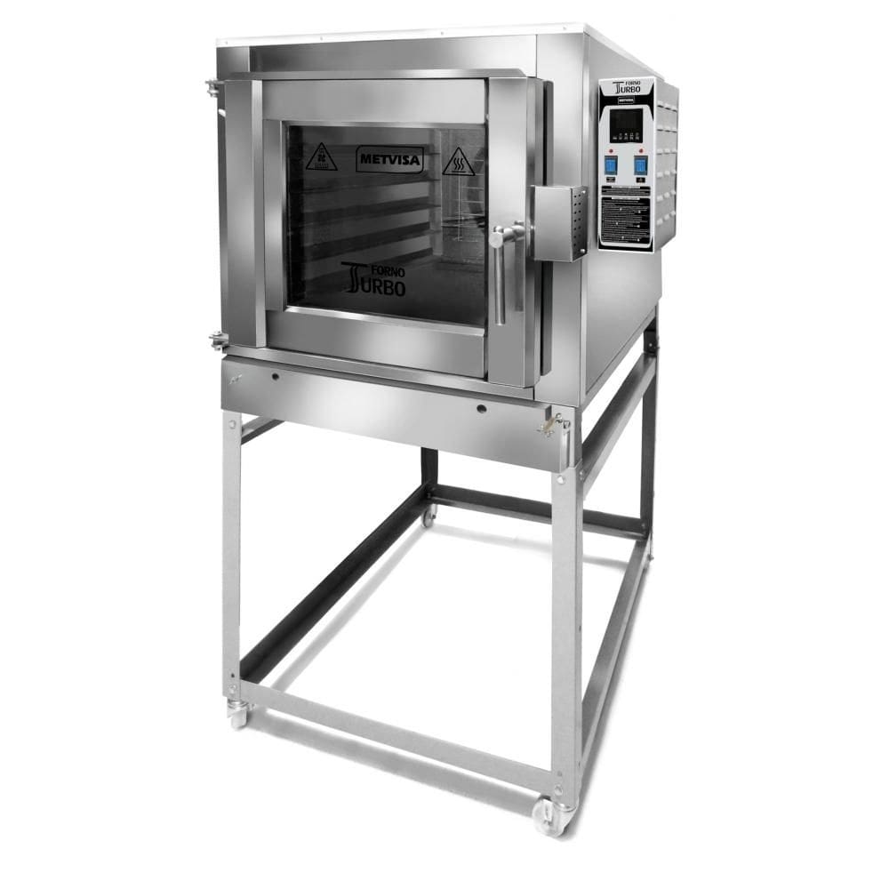 Forno Turbo Elétrico Metvisa 5 Esteiras 150 Litros 9000W Trifásico 380V FTE150380T60