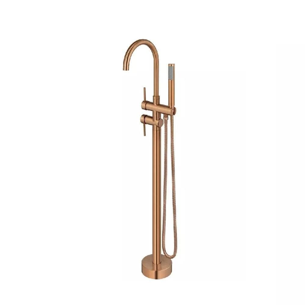 Torneira Monocomando De Piso Para Banheira C Ducha - Dourado