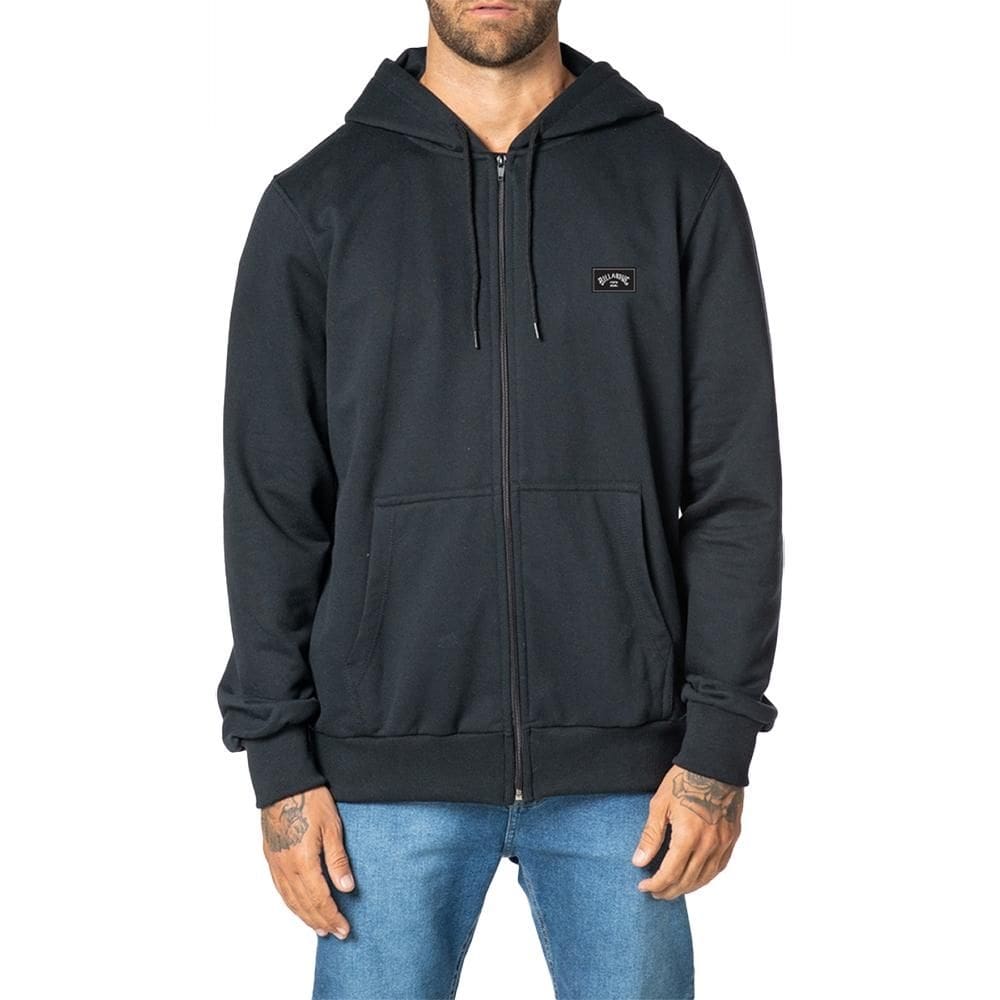 Moletom Billabong Aberto Arch Patch 305G Plus Size Preto