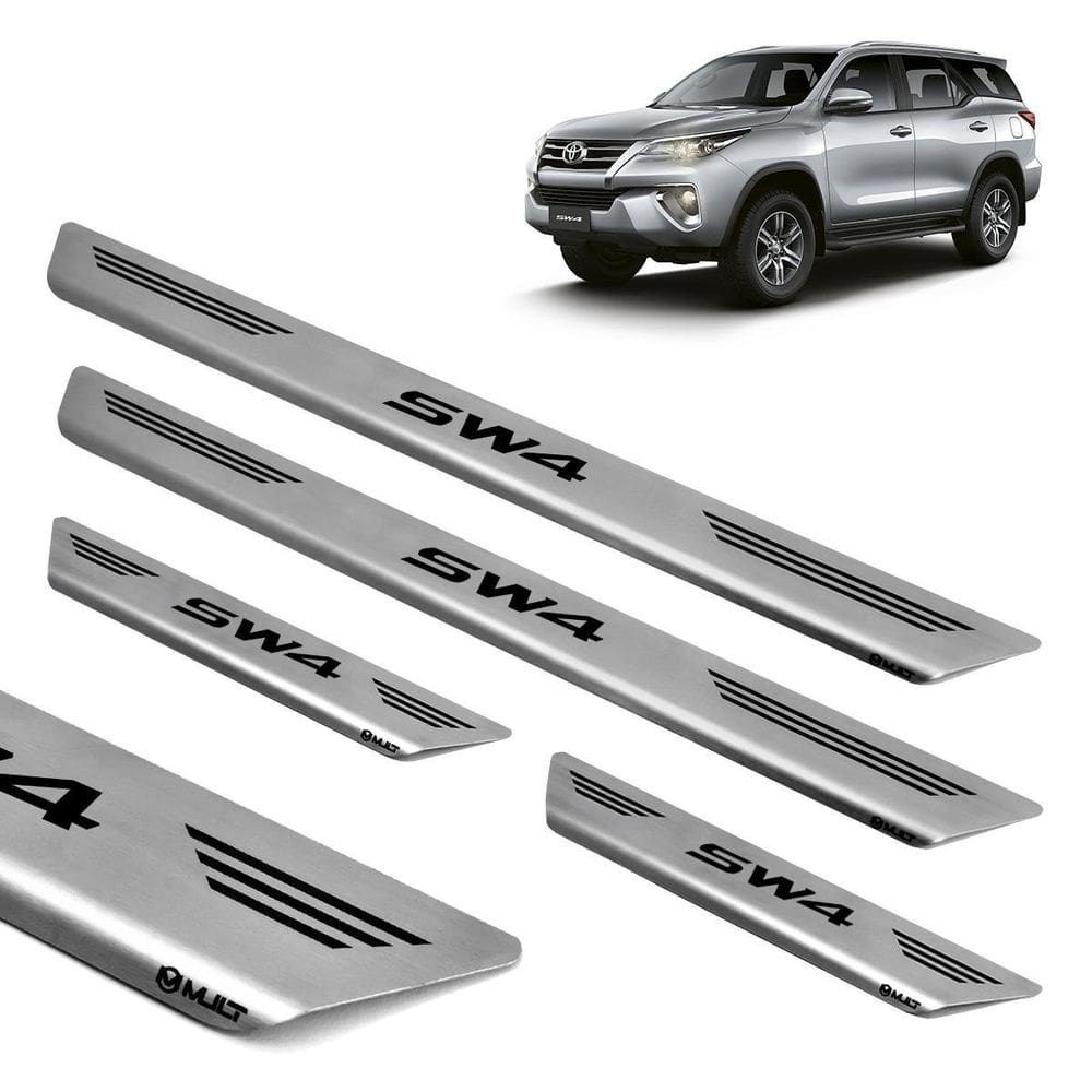Soleira aço inox escovado porta mult hilux sw4 2021