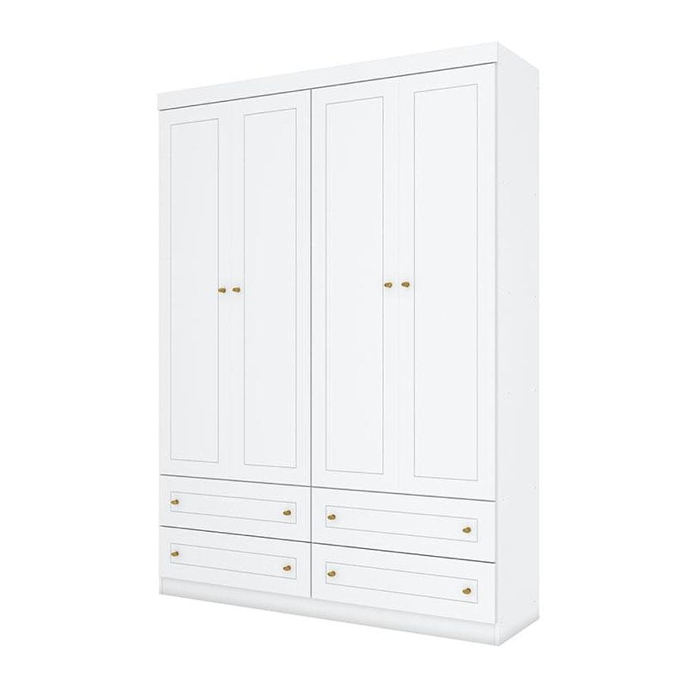 Quarto de Bebê Americano 4 Portas Branco HP - Henn