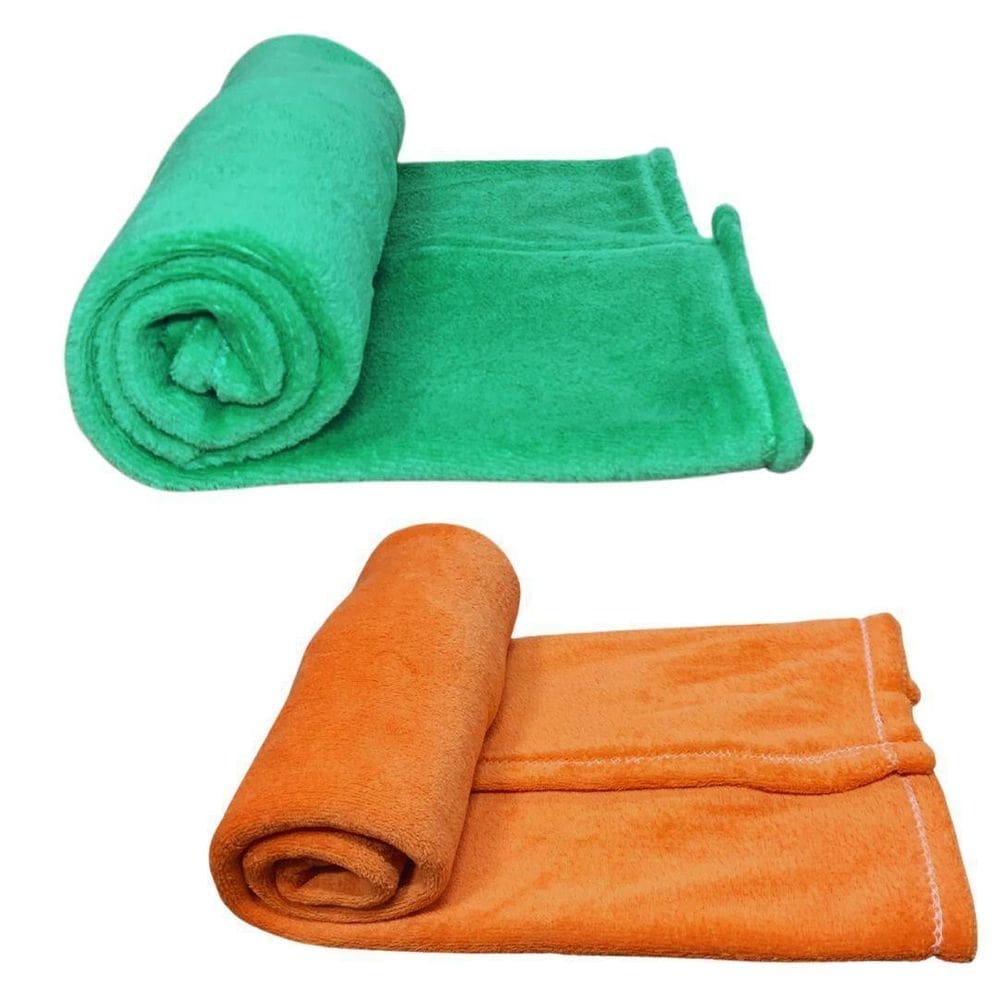 Kit 2 mantas pet cor verde e laranja