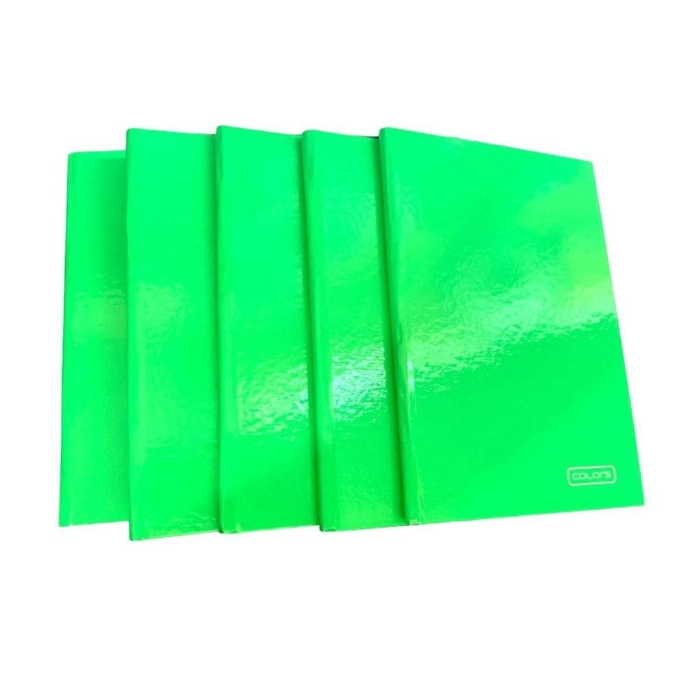 5 caderno brochura 1/4 pequeno 96 folhas capa dura
