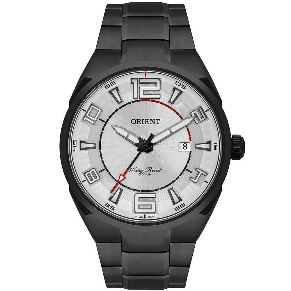 Relógio analógico masculino branco calendário 50m - 44mm