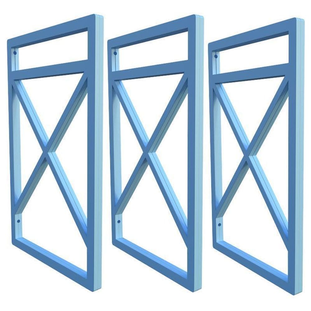 Suporte para prateleira estilo industrial 03 un. azul