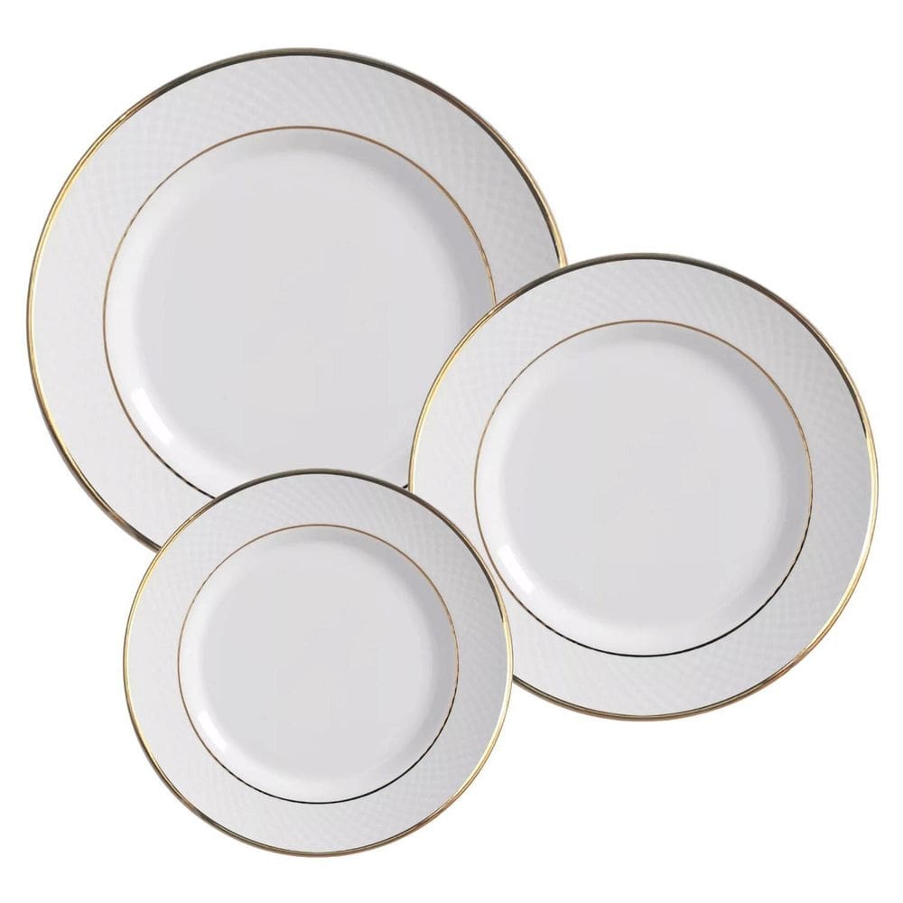 Jogo De Pratos Aparelho Jantar Kit 18Pcs Alleanza Borda Ouro
