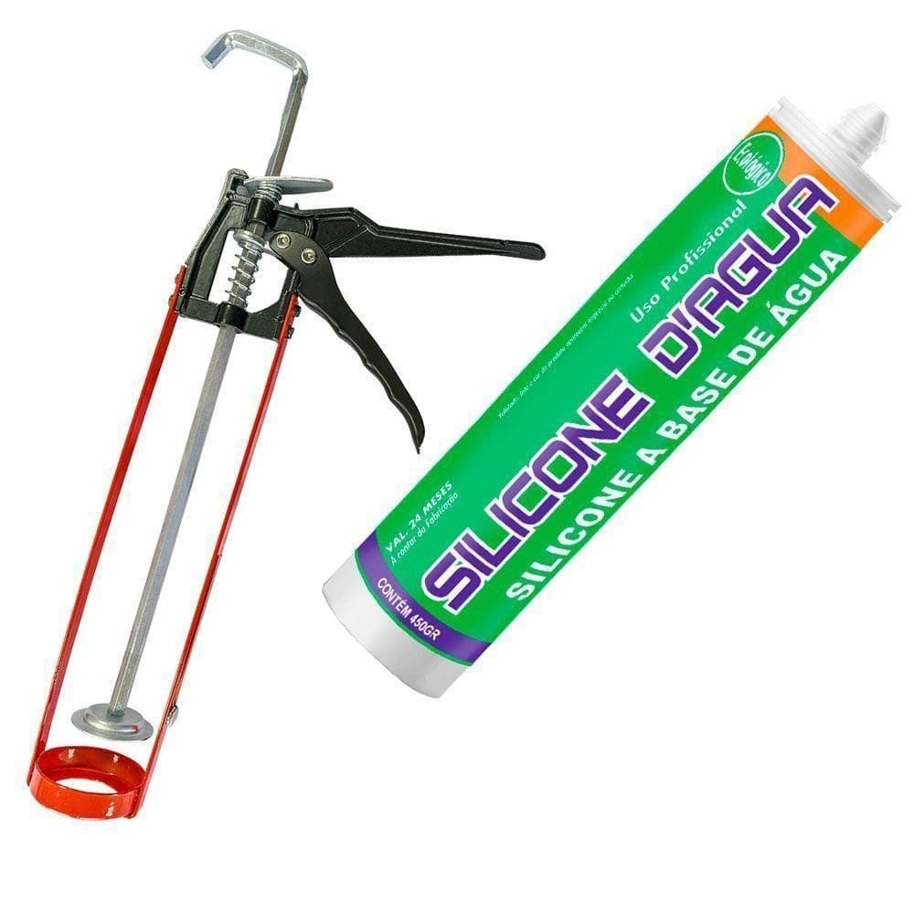 Kit silicone cinza com aplicador