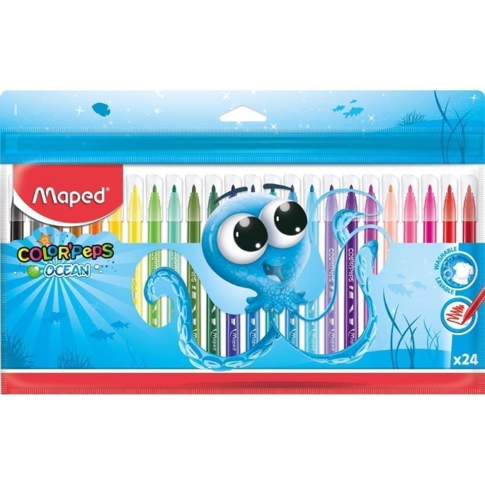Caneta hidrografica ocean polvo 24 cores maped pct.c/06