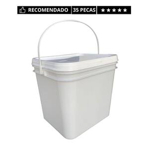 Balde retang 3.6lts p transportar leite - 35 pçs