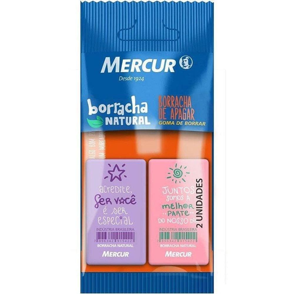Borracha natural apaga lápis e lapiseira 916214 lilás/rosa