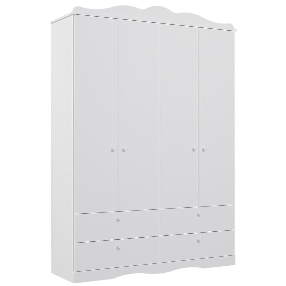 Guarda Roupa Infantil Encanto 4 Portas e 4 Gavetas - Permóbili Baby