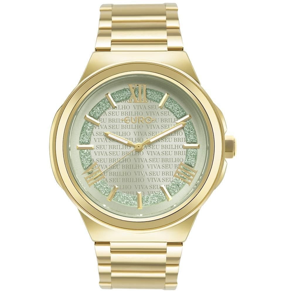 Relógio euro feminino glitz fashion dourado eu2036yte/4a