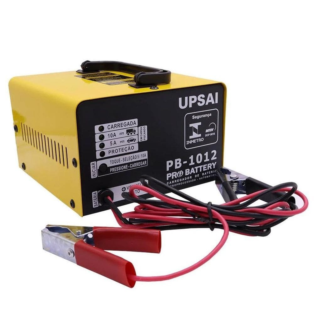 Carregador bateria 12v 10a flutuação carrega de 40ah a 150ah