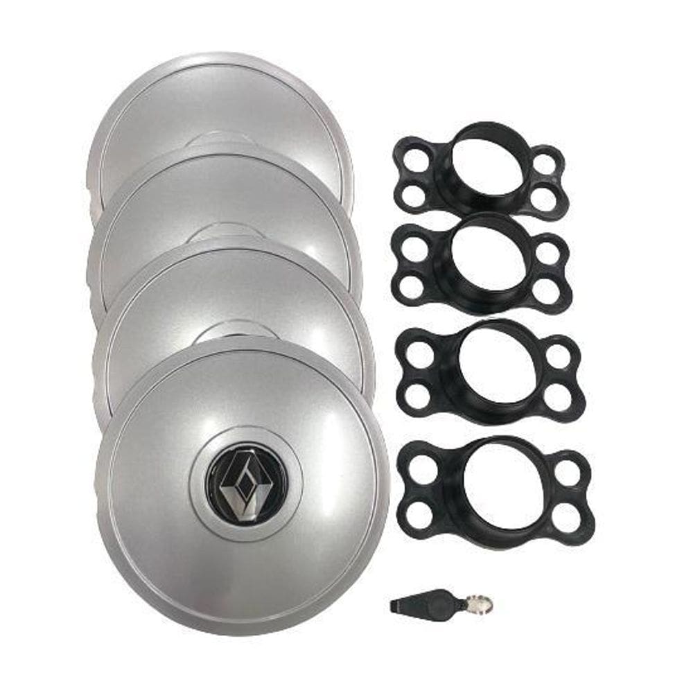 Calotas miollo renault clio aro 14 1999/16 tradicional prata