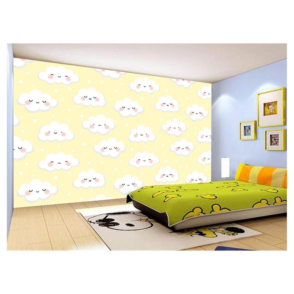 Papel De Parede 3D Infantil Nuvens Babê Baby 3,5M Azs316