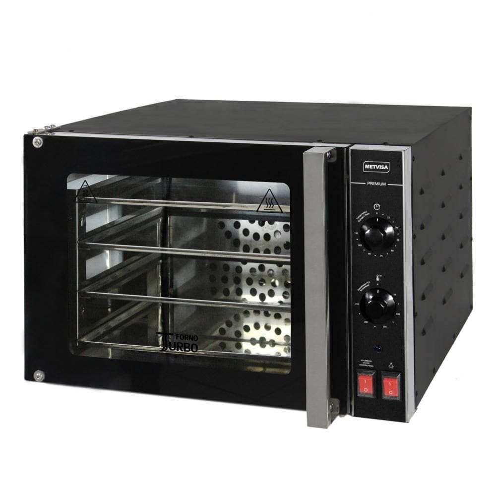 Forno Turbo Elétrico Metvisa Black 4 Esteiras 65 Litros 2000W 127V FTE65B127M605