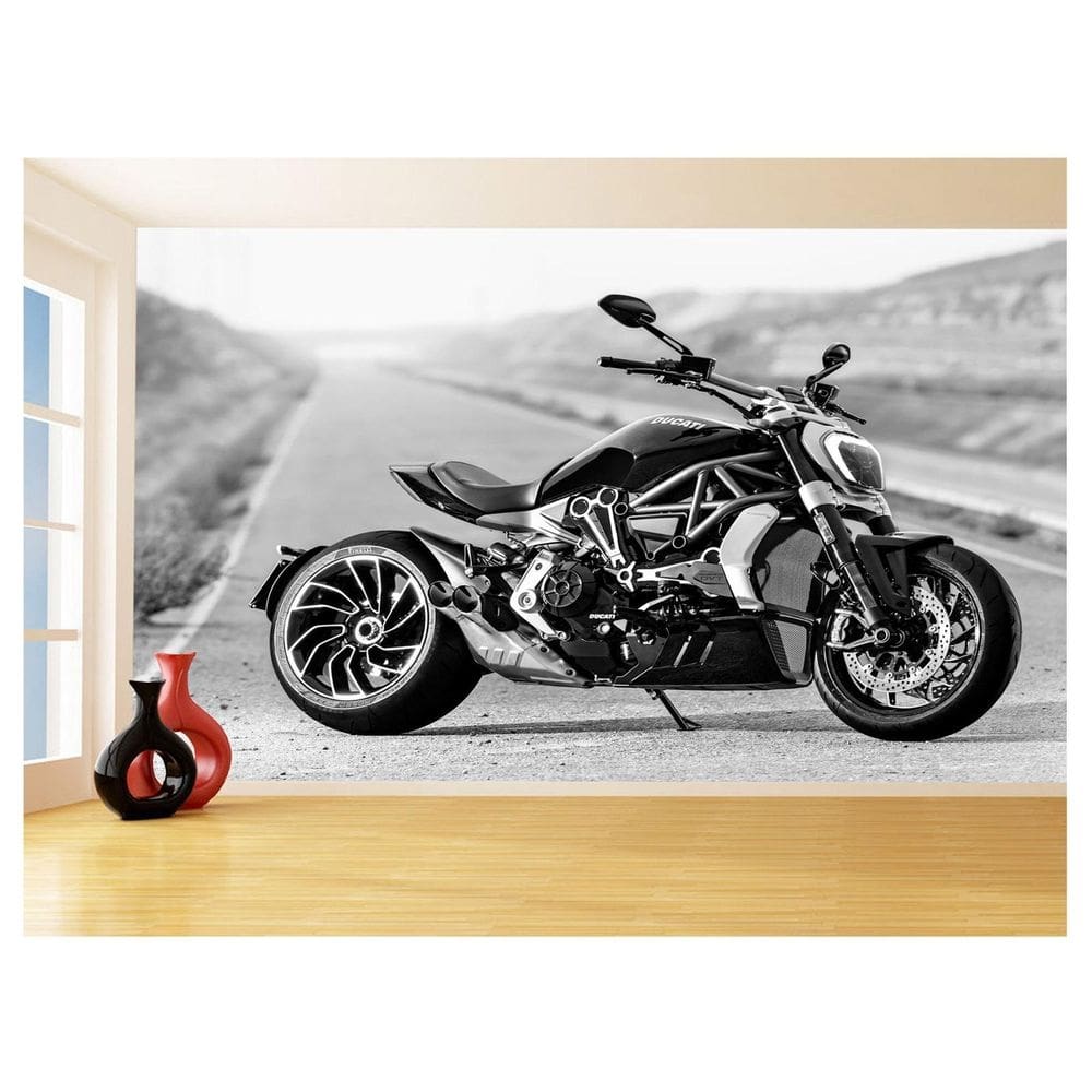 Papel De Parede 3D Moto Sport Bike Ducati Naked 3,5M Bkm47