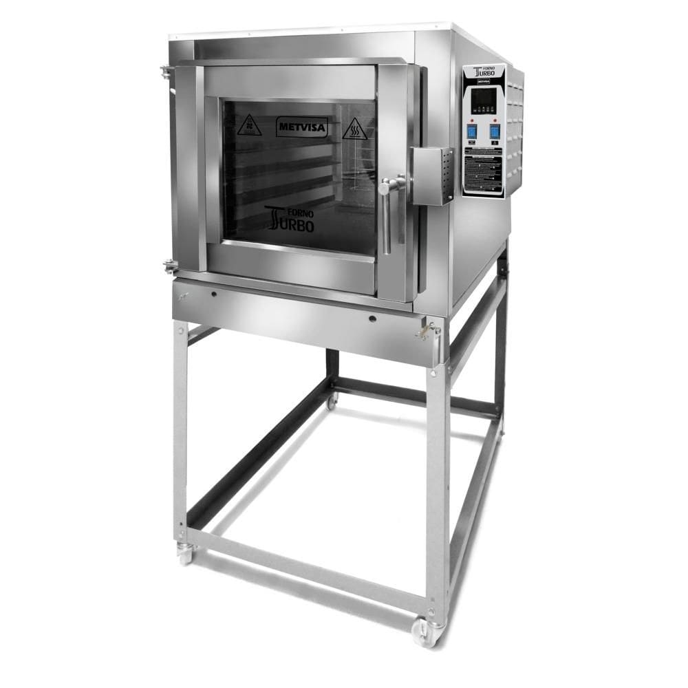 Forno Turbo Elétrico Metvisa 5 Esteiras 150 Litros 9000W Trifásico 220V FTE150220T60