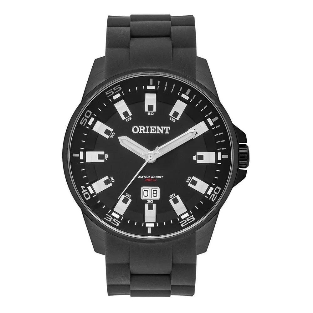 Relógio orient masculino mpsp1015 aço preto silicone