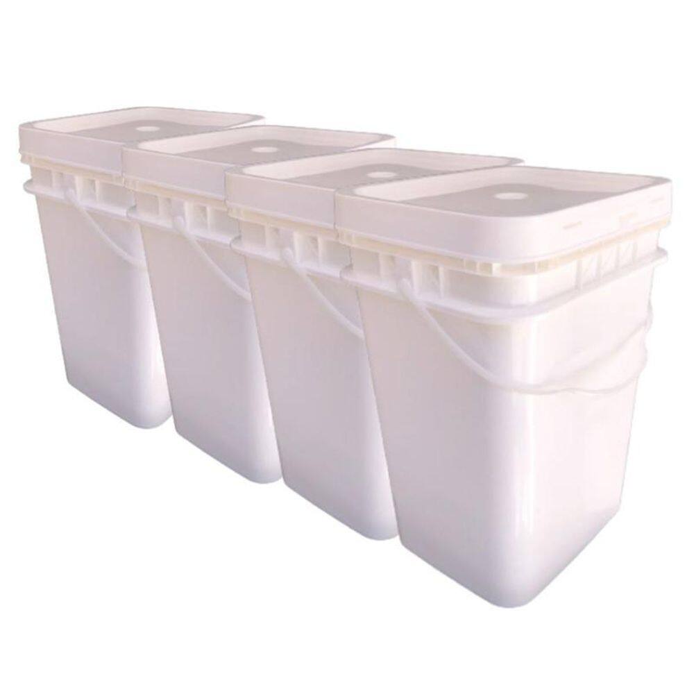 Balde p arroz retangular 20l 4 pçs