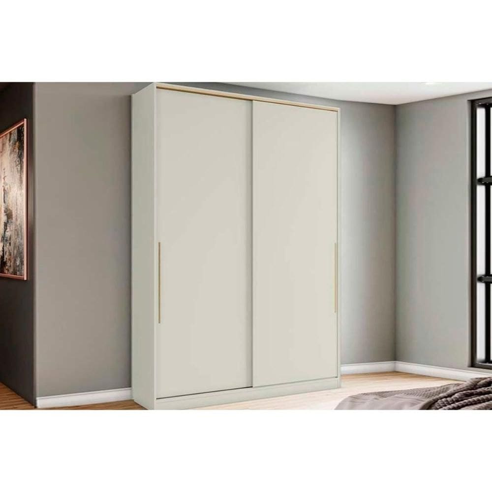 Modulado de Quarto Guarda Roupa c/ 2 Portas de Correr e 3 Gavetas MC10 Seletto Areia - Henn