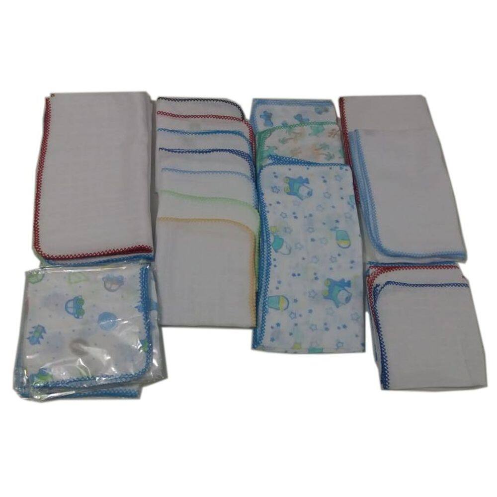 Kit fraldas boca,ombro,passeio e toalha fralda para menino