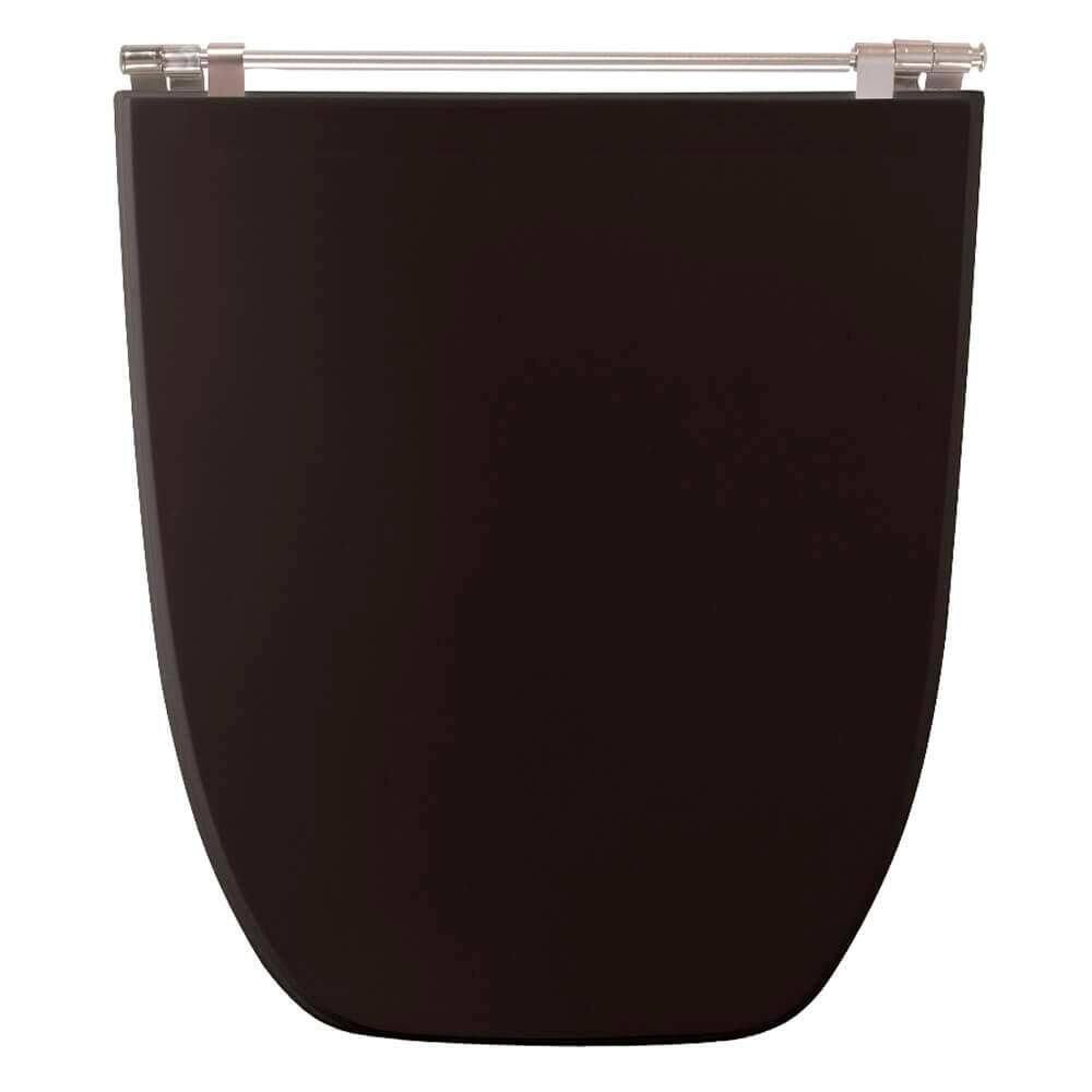Assento Sanitário Scala Preto para vaso Ideal Standard