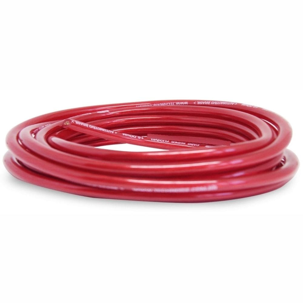 Rolo Cabo Technoise Nacional 4.00mm - (5 Metros Vermelho)