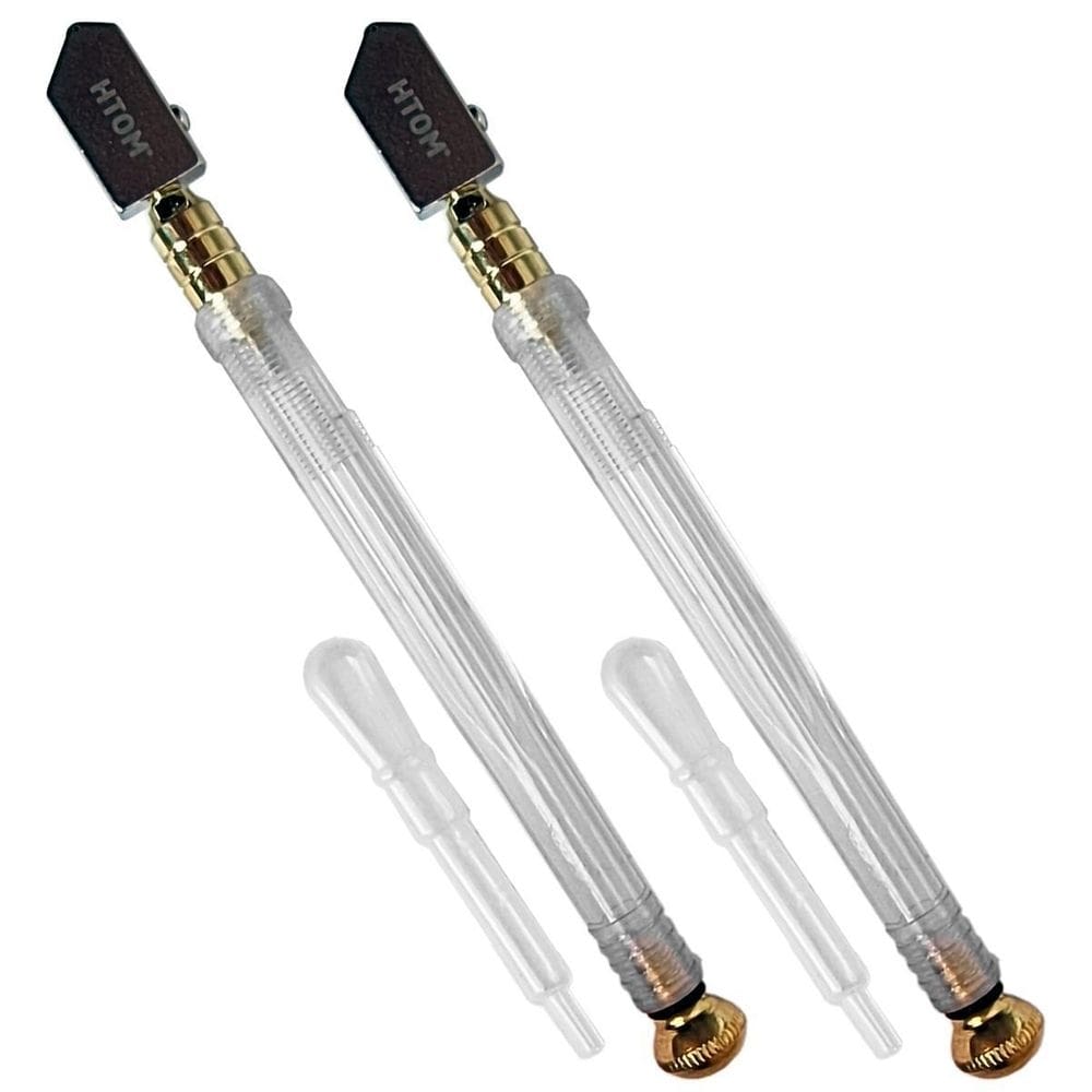 Kit 2 cortador de vidro a óleo autolubrificante profissional