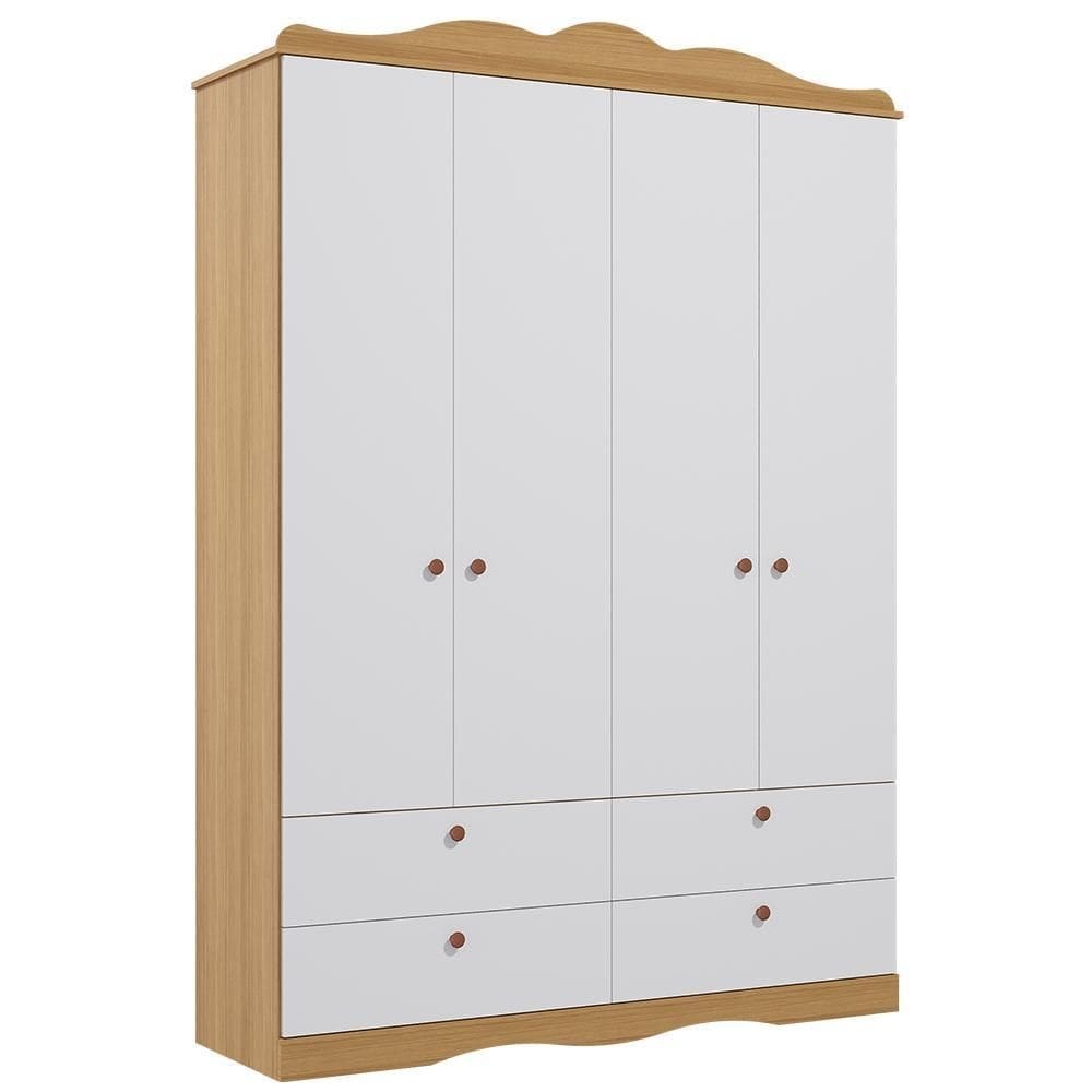 Guarda Roupa Infantil Encanto 4 Portas e 4 Gavetas - Permóbili Baby