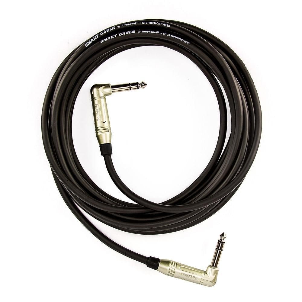 Cabo p10 x p10, l, 90º graus, estéreo amphenol - 25 metros