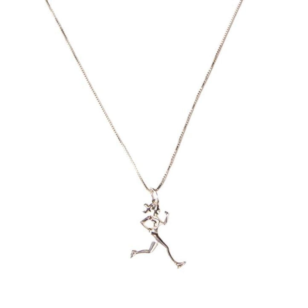 Colar corredora delicada em prata 925 com garantia