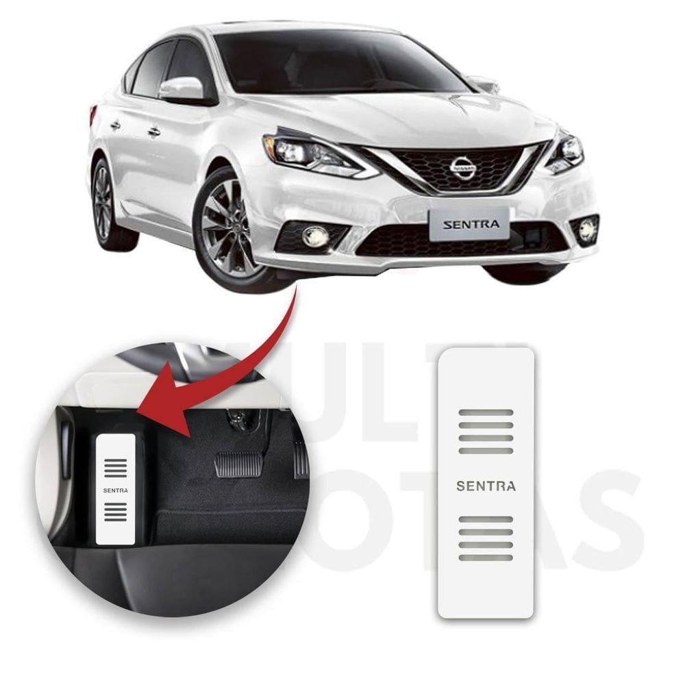 Descanso de pé nissan sentra 2017 a 2020 aço escovado prata