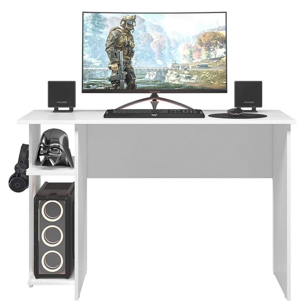 Mesa para Computador Gamer 3875 Branco Brilho - Qmovi