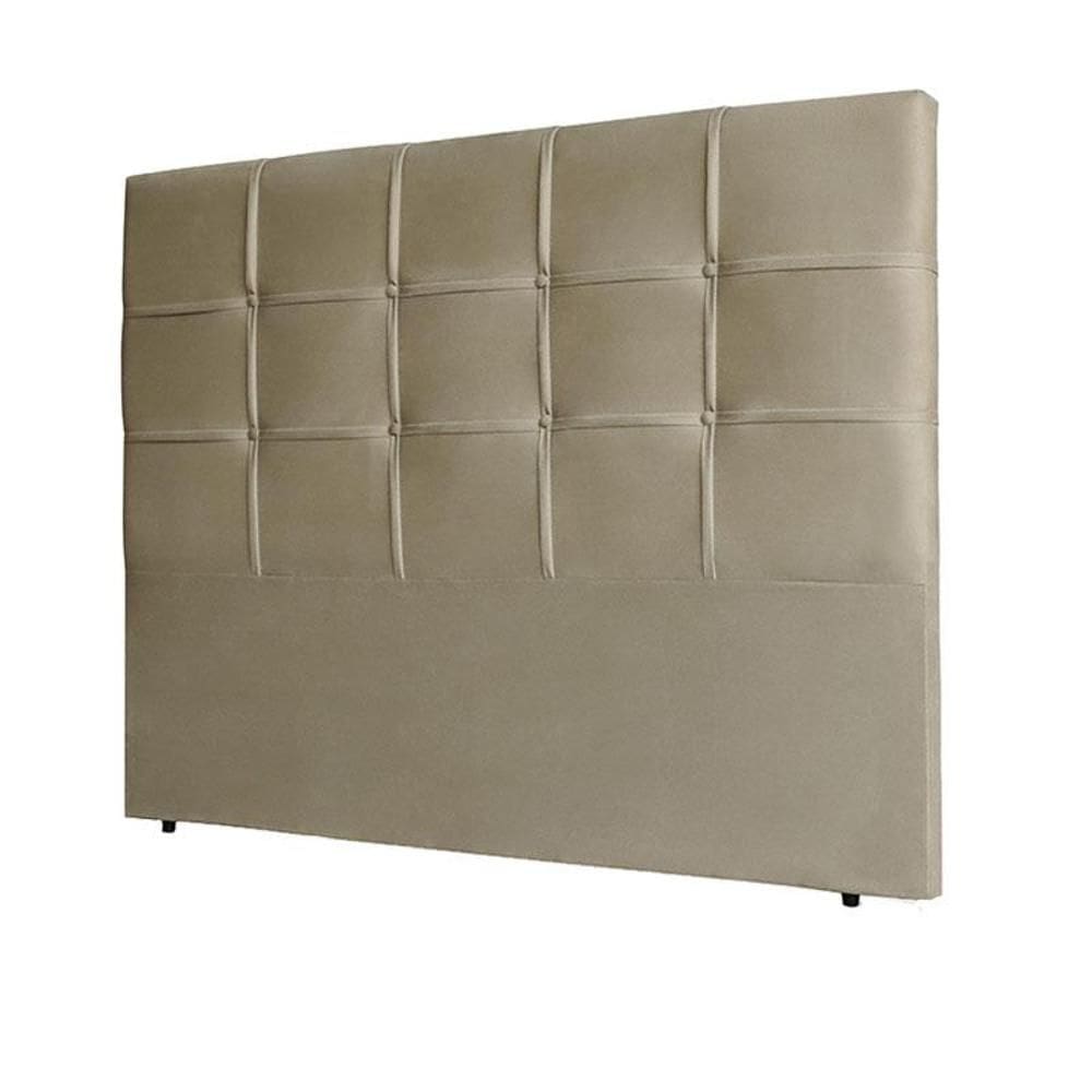 Cabeceira Casal Luiza 140 cm Taupe Suede – IDF Decor
