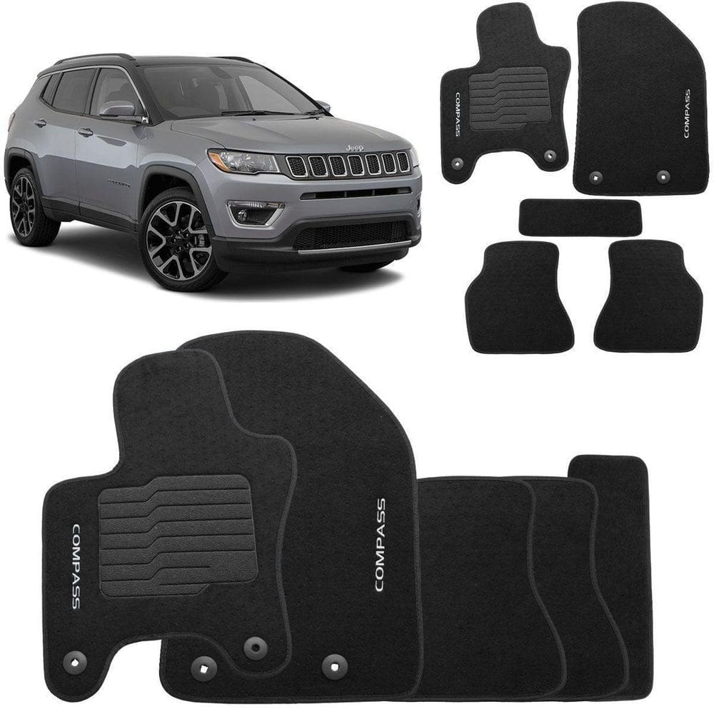 Tapete carpete jeep compass linha luxo 10mm
