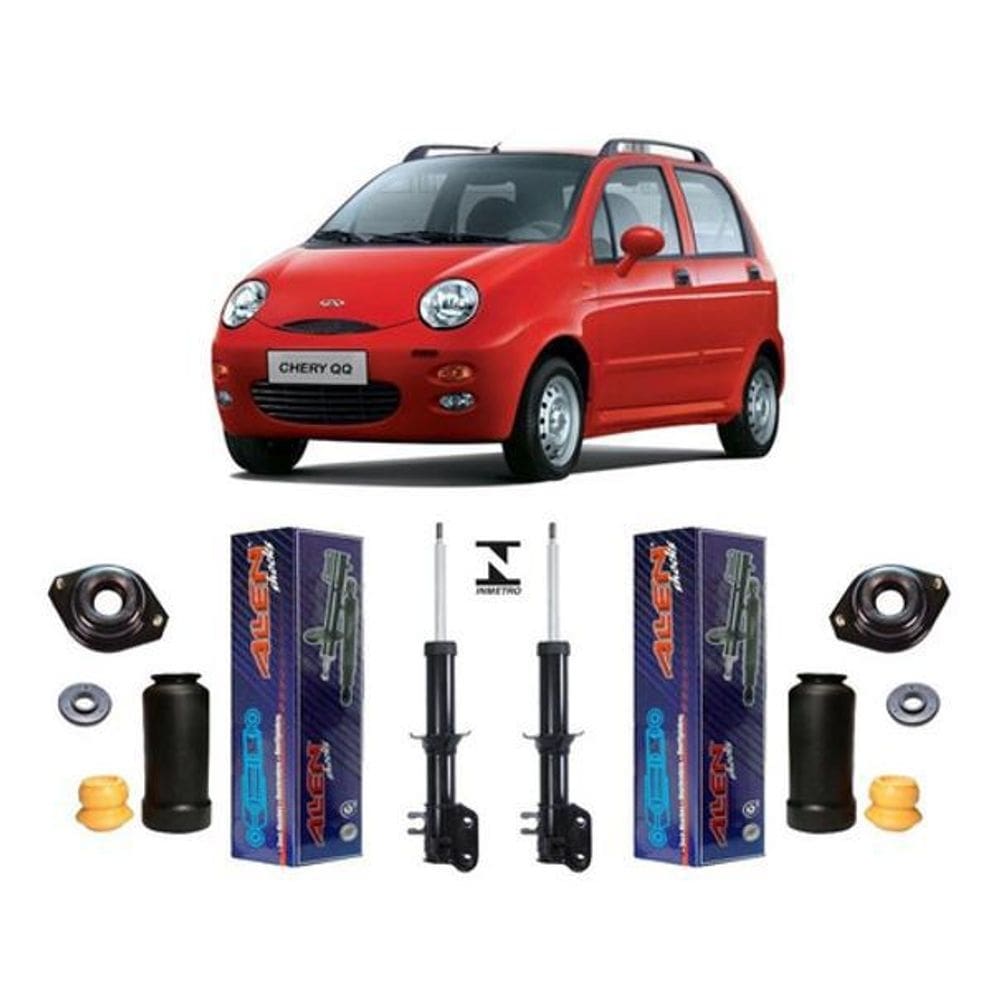 Amortecedores com kit coxim dianteiro chery qq 2012 13 14 15