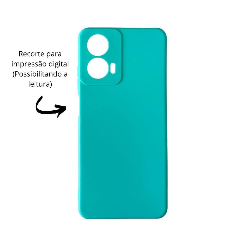 Capa aveludada compatível motorola moto g04 recorte digital