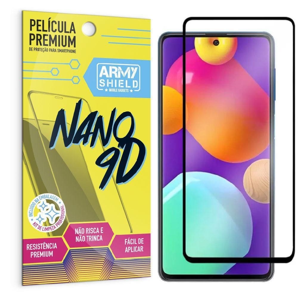 Película samsung m62 premium nano 9d - armyshield